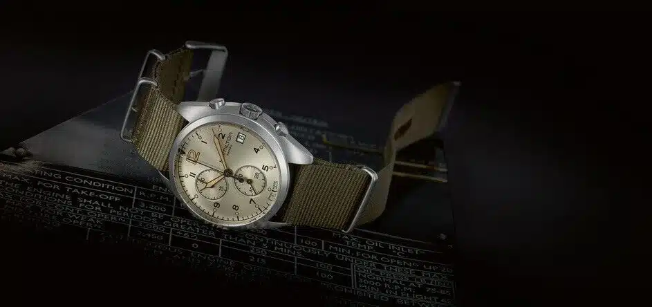 Hamilton Pilot Pioneer Chrono Quartz H76582933 Khaki Aviation - immagine 2