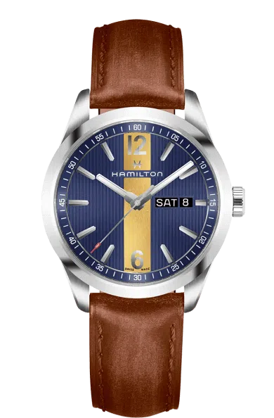 Hamilton Giallo Blu H43311541 Orologio Uomo Broadway