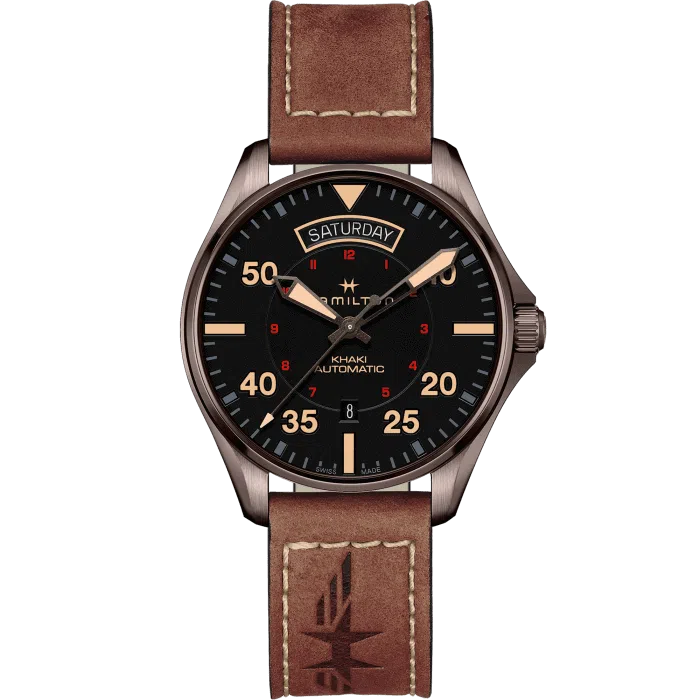 Hamilton Day Date Auto H64605531 Khaki Aviation