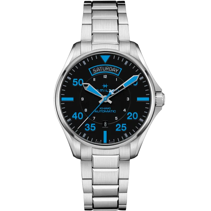 Hamilton Pilot Day Date Air Zermatt Auto H64625131 Khaki Aviation