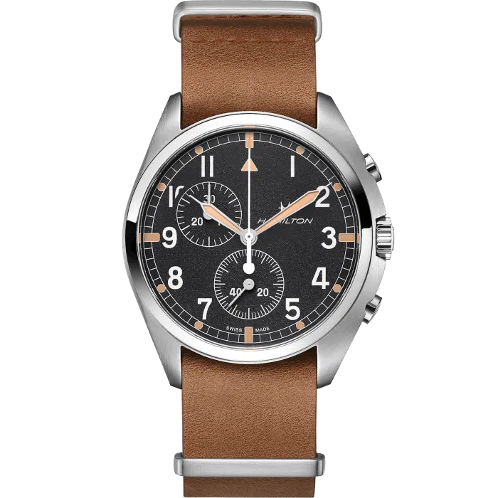Hamilton Pilot Pioneer Chrono Quartz H76522531 Orologio Khaki Aviation