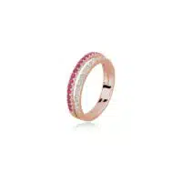 Mabina Anello Argento Zirconi Rosato 523141