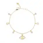 Mabina Bracciale Catena Zirconi Dorato 533343