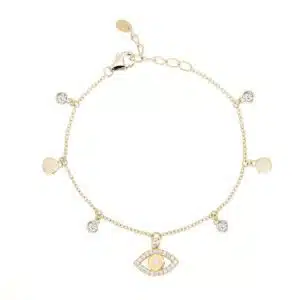 Mabina Bracciale Catena Zirconi Dorato 533343