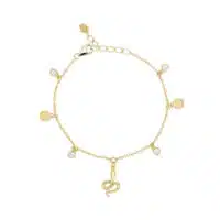 Mabina Bracciale Catena Zirconi Dorato 533345