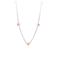 Mabina Collana Catena Con Inserti Rosati 553219