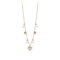 Mabina Collana Catena Con Pendenti Rosata 553284