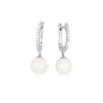 Mabina Orecchini Cerchio Zirconi Perle 563037