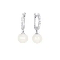 Mabina Orecchini Cerchio Zirconi Perle 563037