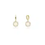 Mabina Orecchini Cerchio Pendenti Zirconi Dorati 563271