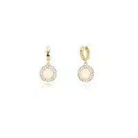 Mabina Orecchini Cerchio Pendenti Zirconi Dorati 563271