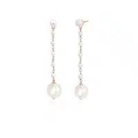 Mabina Orecchini Pendenti Perle Rosati 563310