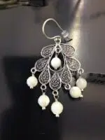 Yvone Christa Oval Filigree Petals E3351 Orecchini