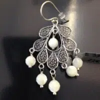 Yvone Christa Oval Filigree Petals E3351 Orecchini