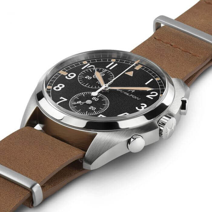 Hamilton Pilot Pioneer Chrono Quartz H76522531 Orologio Khaki Aviation - immagine 3