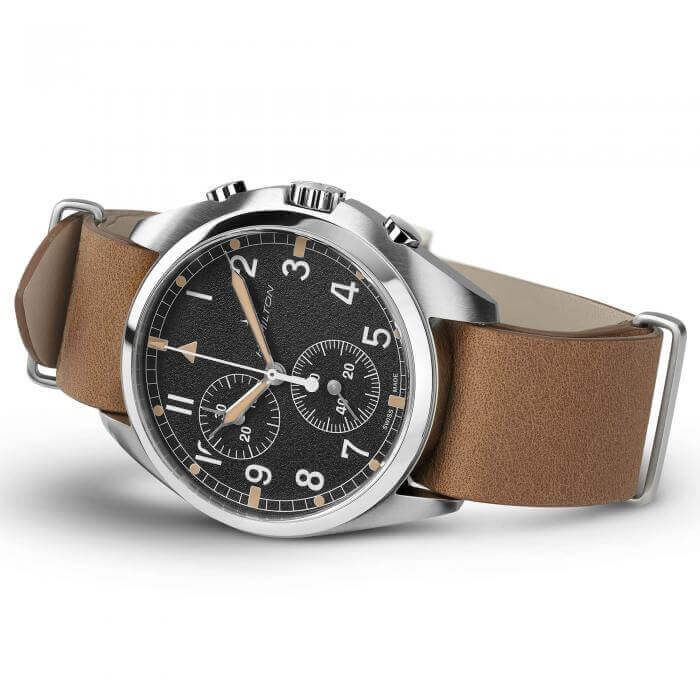 Hamilton Pilot Pioneer Chrono Quartz H76522531 Orologio Khaki Aviation - immagine 4