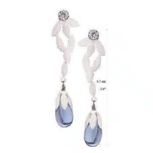 Yvone Christa Solid Handcutted Lotus Chandelier Es016 Orecchini