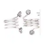 Yvone Christa Spiral Circular Zirconia R4167 Anelli