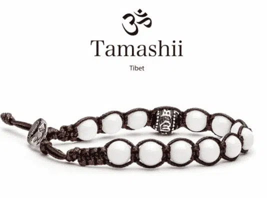 Tamashii Bracciale Ruota Della Preghiera Agata Bianca Bhs1100 14 Bracciali bhs1100-14