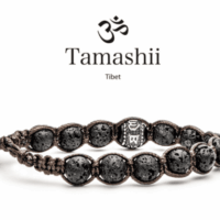 Tamashii Bracciale Ruota Della Preghiera Lava Nera Bhs1100 98 Bracciali bhs1100-98