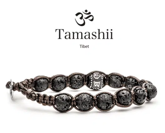 Tamashii Bracciale Ruota Della Preghiera Lava Nera Bhs1100 98 Bracciali bhs1100-98