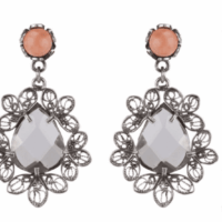 Yvone Christa Retrochic Tulip Post, Filigree Emblossomed Lemuria E5337 Orecchini