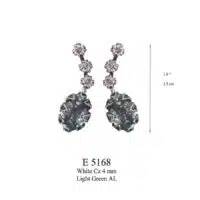 Yvone Christa Tiny Tulips And Large Aqua Lemuria Oval E5168 Orecchini