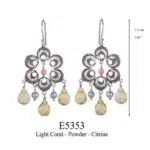 Yvone Christa Retrochic Hang Circle Flower W. Dr E5353 Orecchini