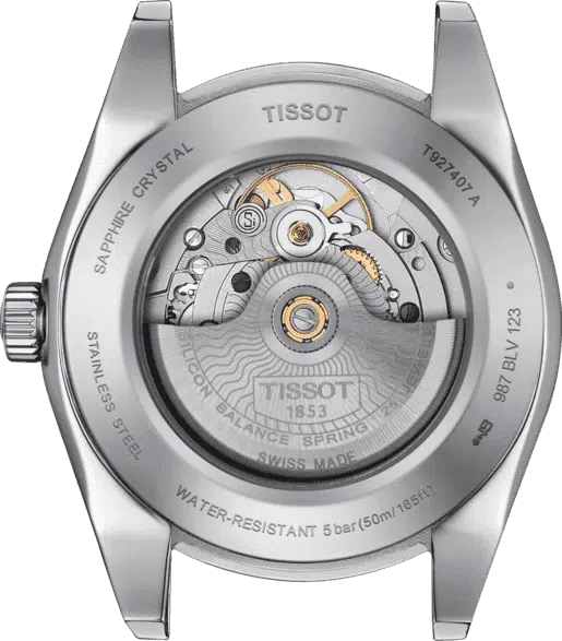 Tissot Gentleman Powermatic 80 Silicium Solid 18K Gold Bezel T9274074103101 - immagine 4
