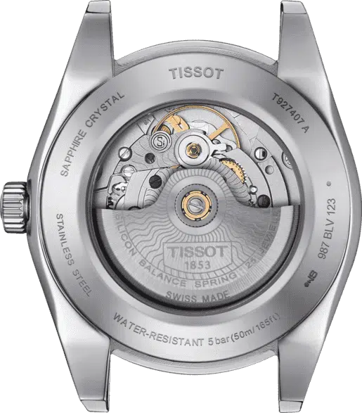 Tissot Gentleman Powermatic 80 Silicium Solid 18K Gold Bezel T9274074629101 - immagine 4