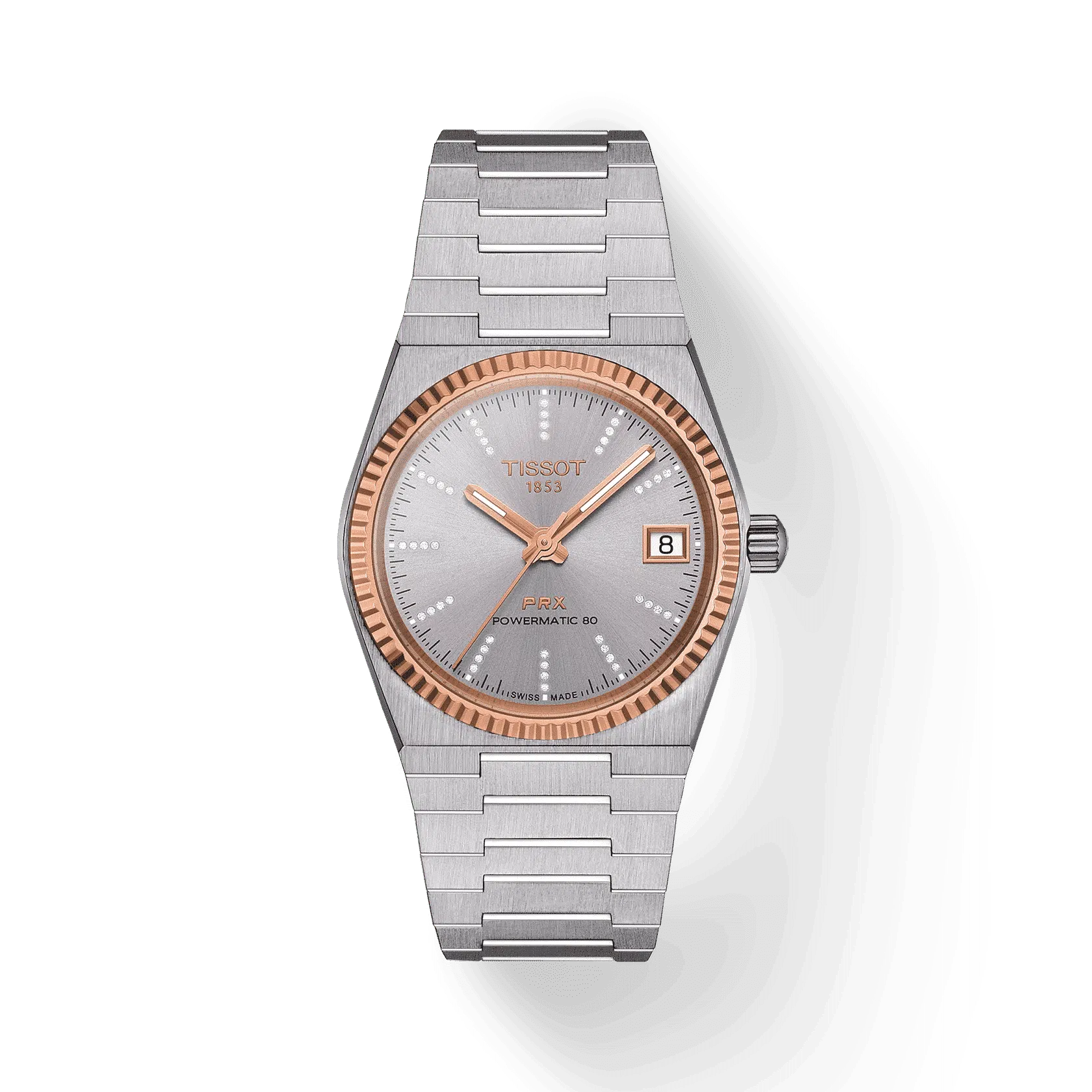 Tissot PRX 35mm Powermatic 80 Steel & 18K Gold Bezel T9312074133600-1