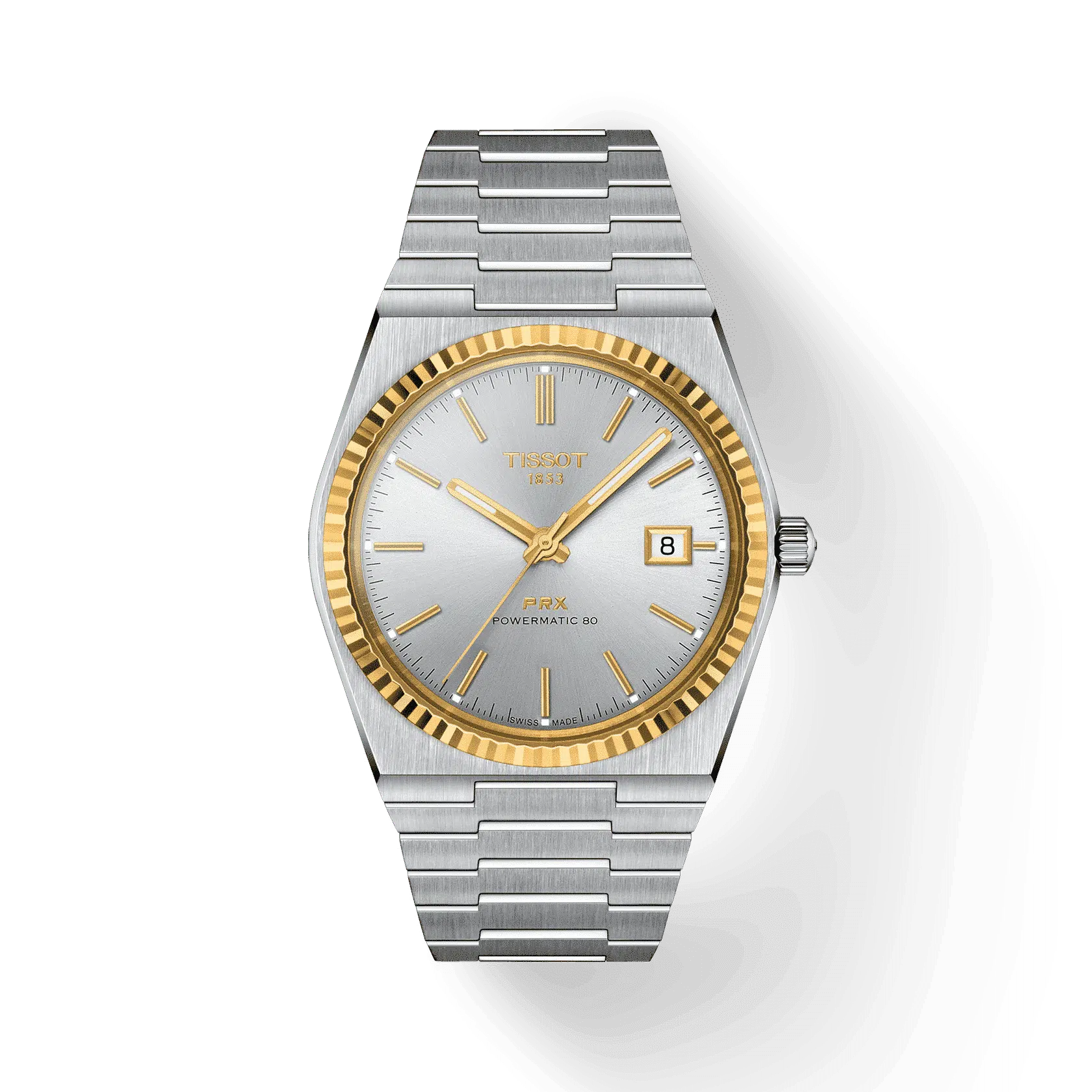 Tissot PRX Powermatic 80 Steel and 18K Gold Bezel T9314074103101