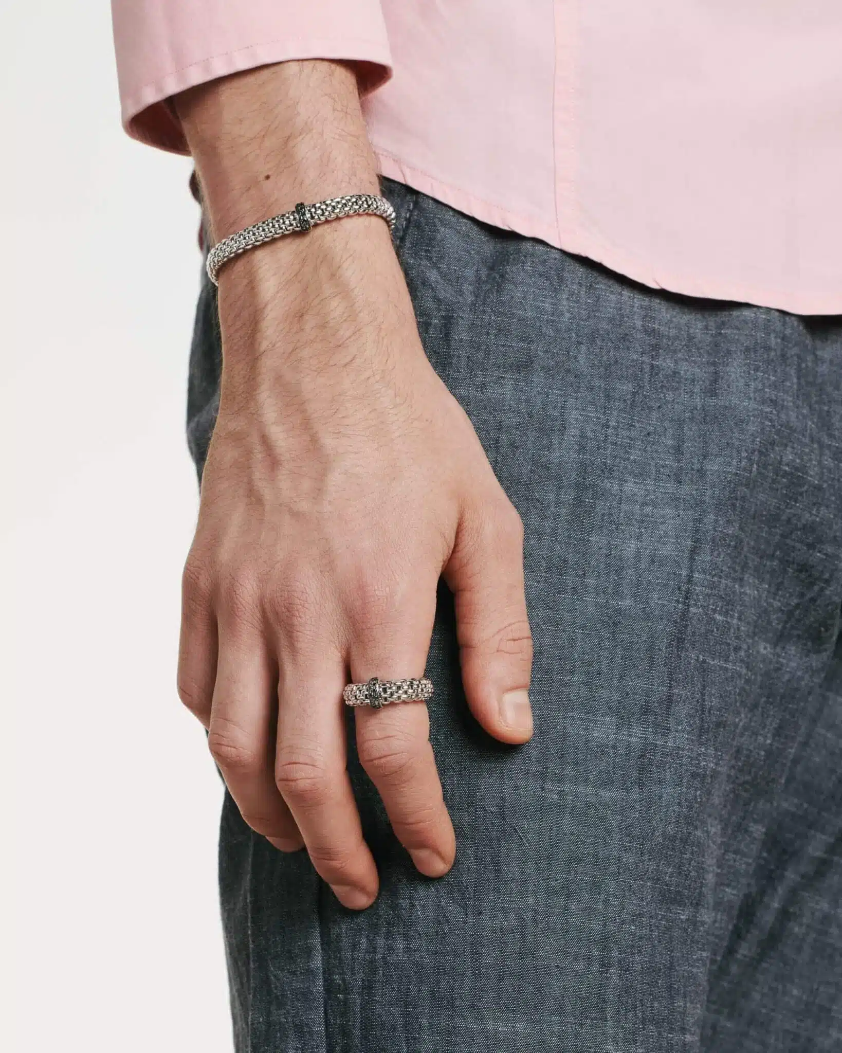 Fope Anello Flex'it con diamanti neri - 55902AX_BN - FOPE - immagine 5