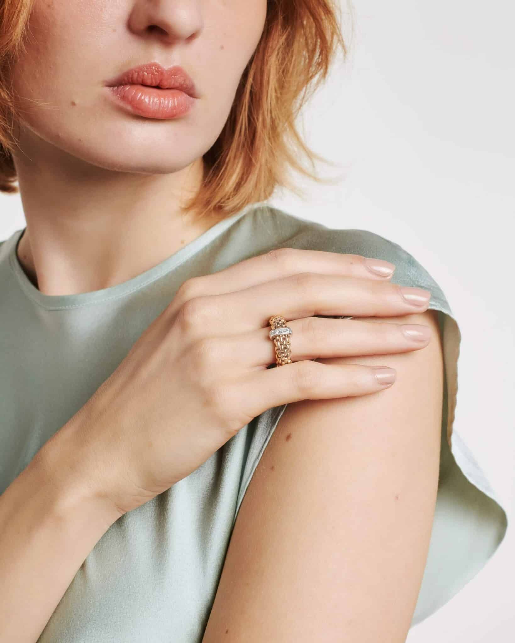 Fope Anello Flex'it con diamanti - 58402AX_BB - FOPE - immagine 5