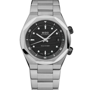 Mido Multifort 8 Two Crowns 40 mm Automatico Nero M0475071105100 - Gioielleria Nicolis