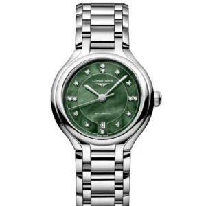 Longines PrimaLuna 30 mm Automatico Madreperla Verde L8.123.4.07.6 - Gioielleria Nicolis