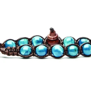 BHS900-210 BRACCIALE AGATA TIBET SKY 8MM - Gioielleria Nicolis