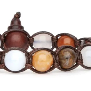 BHS900-289 BRACCIALE ORCHID CHALCEDONY 8MM - Gioielleria Nicolis