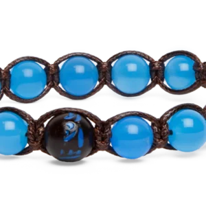 BHS906-18 BRACC. 5 ELEMENTI AGATA BLU - Gioielleria Nicolis